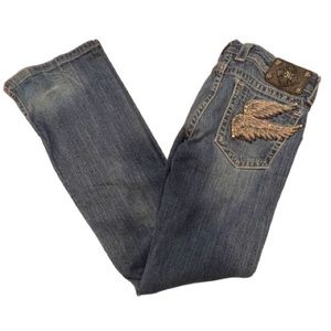 Y2K Style Miss Me Womens Jeans Angel Wings Size 31 EUC
